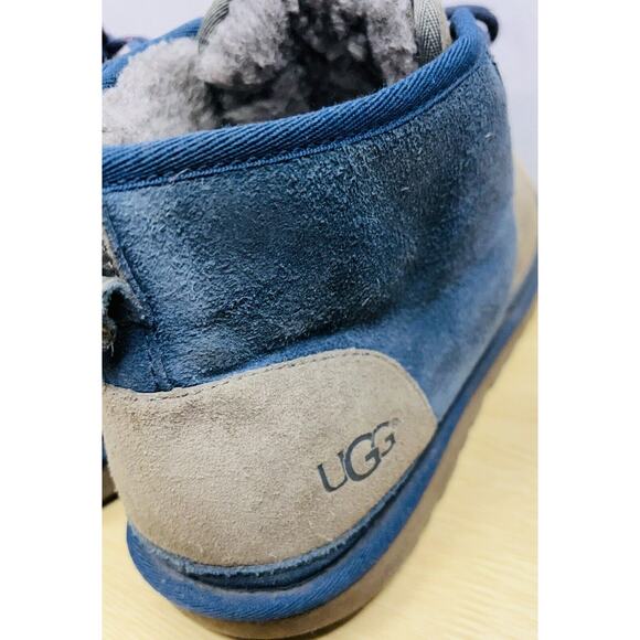 UGG Mens Neumel Boot Gray/Blue Suede Size 11 Authentic Original 3236 - Picture 4 of 9